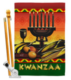 Celebrate Kwanzaa - Kwanzaa Winter Vertical Impressions Decorative Flags HG137336 Made In USA