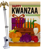 Happy Kwanzaa Party - Kwanzaa Winter Vertical Impressions Decorative Flags HG137337 Made In USA