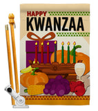 Happy Kwanzaa Party - Kwanzaa Winter Vertical Impressions Decorative Flags HG137337 Made In USA