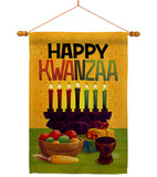 Harvest Kwanzaa - Kwanzaa Winter Vertical Impressions Decorative Flags HG190020 Made In USA