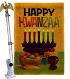 Harvest Kwanzaa - Kwanzaa Winter Vertical Impressions Decorative Flags HG190020 Made In USA