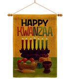 Harvest Kwanzaa - Kwanzaa Winter Vertical Impressions Decorative Flags HG190020 Made In USA