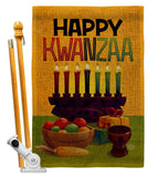 Harvest Kwanzaa - Kwanzaa Winter Vertical Impressions Decorative Flags HG190020 Made In USA