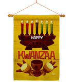 Kwanzaa Party - Kwanzaa Winter Vertical Impressions Decorative Flags HG190021 Made In USA