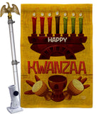 Kwanzaa Party - Kwanzaa Winter Vertical Impressions Decorative Flags HG190021 Made In USA