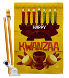 Kwanzaa Party - Kwanzaa Winter Vertical Impressions Decorative Flags HG190021 Made In USA