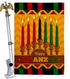 Happy Kwanzaa Holiday  - Kwanzaa Winter Vertical Impressions Decorative Flags HG192333 Made In USA