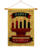 First Fruits Harvest - Kwanzaa Winter Vertical Impressions Decorative Flags HG192716 Made In USA