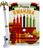 Gather Kwanzaa - Kwanzaa Winter Vertical Impressions Decorative Flags HG192719 Made In USA