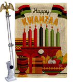 Gather Kwanzaa - Kwanzaa Winter Vertical Impressions Decorative Flags HG192719 Made In USA