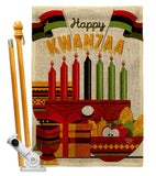 Gather Kwanzaa - Kwanzaa Winter Vertical Impressions Decorative Flags HG192719 Made In USA