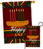 Happy Kwanzaa - Kwanzaa Winter Vertical Impressions Decorative Flags HG114233 Made In USA