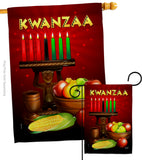 Greeting Kwanzaa - Kwanzaa Winter Vertical Impressions Decorative Flags HG137338 Made In USA