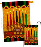 Happy Kwanzaa Holiday  - Kwanzaa Winter Vertical Impressions Decorative Flags HG192333 Made In USA