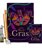 Carnival Mardi Gras - Mardi Gras Spring Vertical Impressions Decorative Flags HG118013 Made In USA