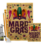 Celebration Mardi Gras - Mardi Gras Spring Vertical Impressions Decorative Flags HG118014 Made In USA