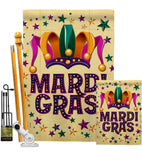 Celebration Mardi Gras - Mardi Gras Spring Vertical Impressions Decorative Flags HG118014 Made In USA