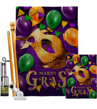 Mardi Gras Balloons - Mardi Gras Spring Vertical Impressions Decorative Flags HG118017 Made In USA