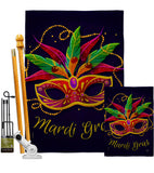 Mardi Gras - Mardi Gras Spring Vertical Impressions Decorative Flags HG118018 Made In USA