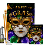 Fat Tuesday Carnival - Mardi Gras Spring Vertical Impressions Decorative Flags HG120008 Made In USA