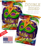 Mardi Gras Mask - Mardi Gras Spring Vertical Impressions Decorative Flags HG118011 Made In USA