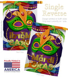 Mardi Gras Mask - Mardi Gras Spring Vertical Impressions Decorative Flags HG118011 Made In USA