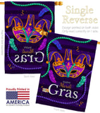Carnival Mardi Gras - Mardi Gras Spring Vertical Impressions Decorative Flags HG118013 Made In USA