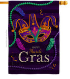 Carnival Mardi Gras - Mardi Gras Spring Vertical Impressions Decorative Flags HG118013 Made In USA