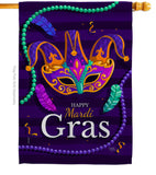 Carnival Mardi Gras - Mardi Gras Spring Vertical Impressions Decorative Flags HG118013 Made In USA