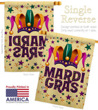 Celebration Mardi Gras - Mardi Gras Spring Vertical Impressions Decorative Flags HG118014 Made In USA