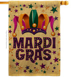Celebration Mardi Gras - Mardi Gras Spring Vertical Impressions Decorative Flags HG118014 Made In USA