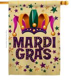 Celebration Mardi Gras - Mardi Gras Spring Vertical Impressions Decorative Flags HG118014 Made In USA