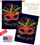 Mardi Gras - Mardi Gras Spring Vertical Impressions Decorative Flags HG118018 Made In USA