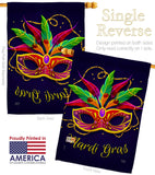 Mardi Gras - Mardi Gras Spring Vertical Impressions Decorative Flags HG118018 Made In USA