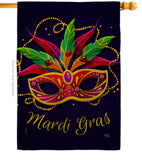 Mardi Gras - Mardi Gras Spring Vertical Impressions Decorative Flags HG118018 Made In USA