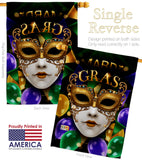 Fat Tuesday Carnival - Mardi Gras Spring Vertical Impressions Decorative Flags HG120008 Made In USA