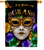 Fat Tuesday Carnival - Mardi Gras Spring Vertical Impressions Decorative Flags HG120008 Made In USA