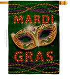 Mardi Gras Fun - Mardi Gras Spring Vertical Impressions Decorative Flags HG120301 Made In USA