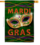 Mardi Gras Fun - Mardi Gras Spring Vertical Impressions Decorative Flags HG120301 Made In USA