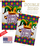 Mardi Gras Fun - Mardi Gras Spring Vertical Impressions Decorative Flags HG130358 Made In USA