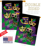 Mardi Gras - Mardi Gras Spring Vertical Impressions Decorative Flags HG192056 Made In USA