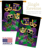 Mardi Gras - Mardi Gras Spring Vertical Impressions Decorative Flags HG192056 Made In USA