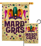 Celebration Mardi Gras - Mardi Gras Spring Vertical Impressions Decorative Flags HG118014 Made In USA