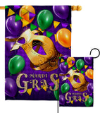 Mardi Gras Balloons - Mardi Gras Spring Vertical Impressions Decorative Flags HG118017 Made In USA