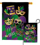 Mardi Gras - Mardi Gras Spring Vertical Impressions Decorative Flags HG192056 Made In USA