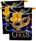 Mardi Gras Feast - Mardi Gras Spring Vertical Impressions Decorative Flags HG120282 Made In USA