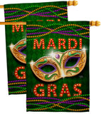 Mardi Gras Fun - Mardi Gras Spring Vertical Impressions Decorative Flags HG120301 Made In USA