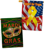 Mardi Gras Fun - Mardi Gras Spring Vertical Impressions Decorative Flags HG120301 Made In USA