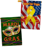 Mardi Gras Fun - Mardi Gras Spring Vertical Impressions Decorative Flags HG120301 Made In USA