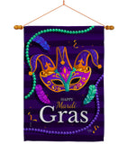 Carnival Mardi Gras - Mardi Gras Spring Vertical Impressions Decorative Flags HG118013 Made In USA